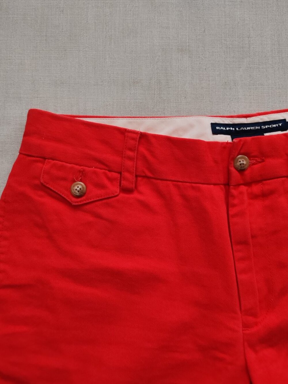 Ralph Lauren Sport Women's Red Chino Shorts Size 8 Cotton Classic Preppy - Picture 5 of 12